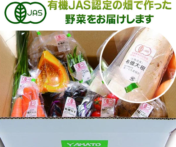 有機JAS認定の畑で作った野菜をお届けします