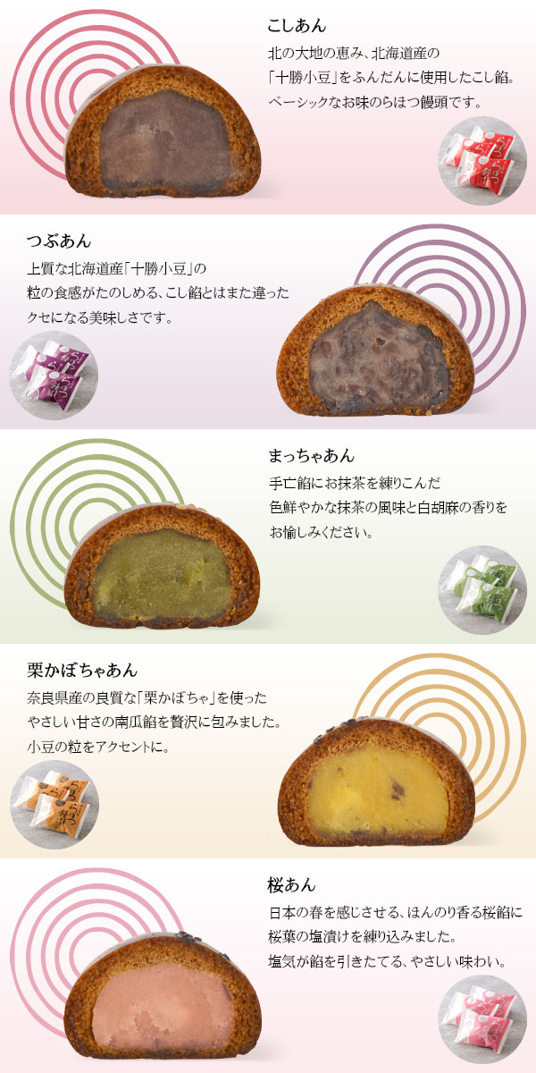 らほつ饅頭10個＆15個入り 詳細